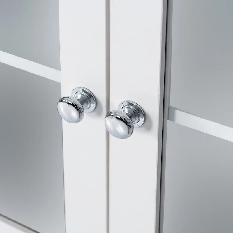 Tall Storage Cabinet with Shelves and Doors for Bathroom