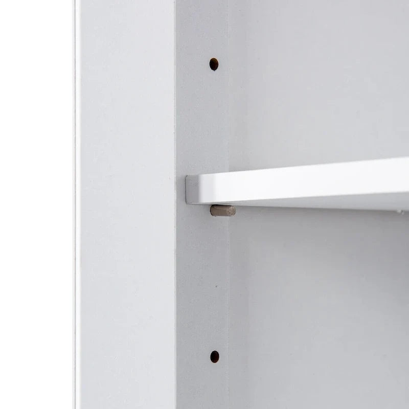 Tall Storage Cabinet with Shelves and Doors for Bathroom