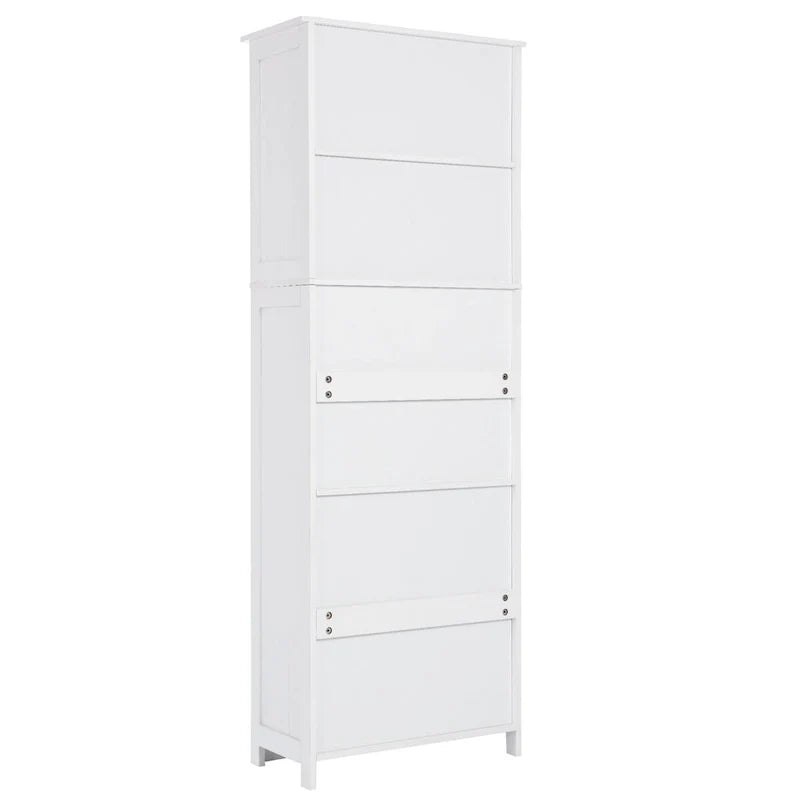 Tall Storage Cabinet with Shelves and Doors for Bathroom