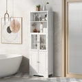 Tall Storage Cabinet with Shelves and Doors, MDF Board