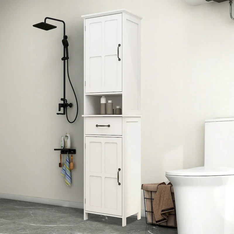 Double Door Narrow Height Slim Floor Standing Cabinet