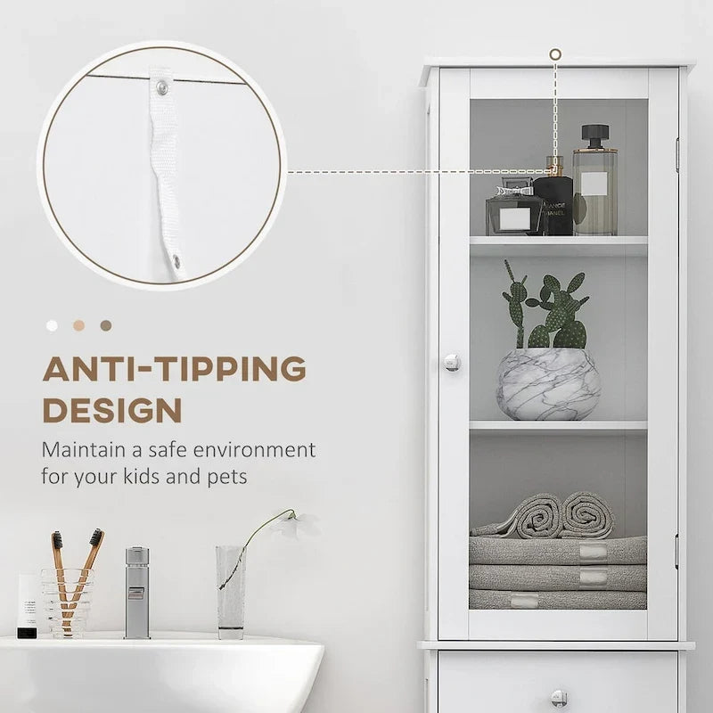 Armario de almacenamiento para baño, armario alto para baño